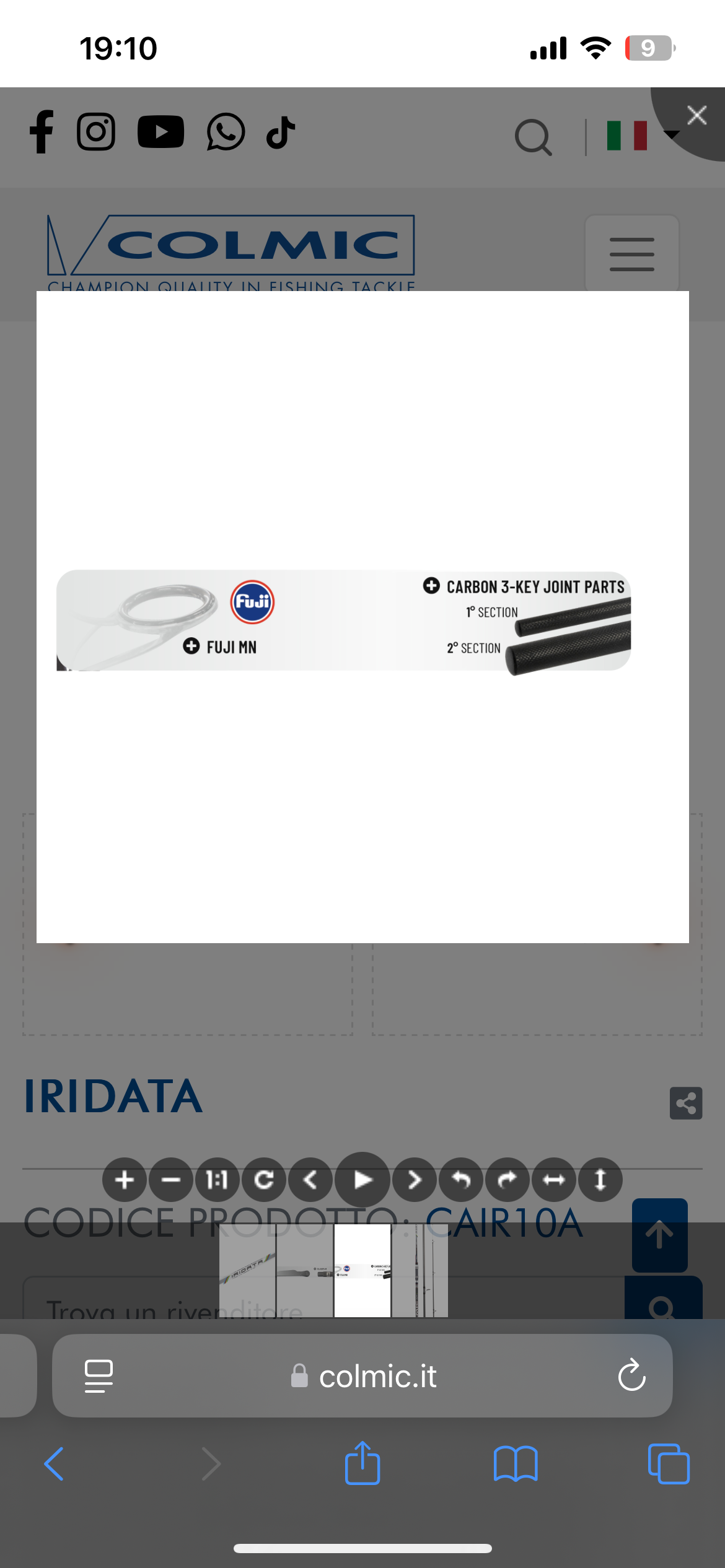 Iridata fuji MN 100-250gr colmic
