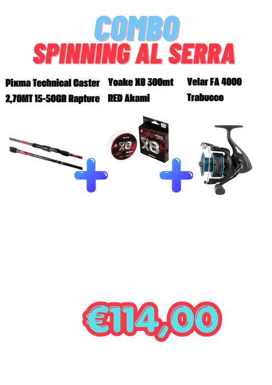 COMBO SPINNING SERRA: PIXMA + YOAKE X8 + VELAR 4000 FA