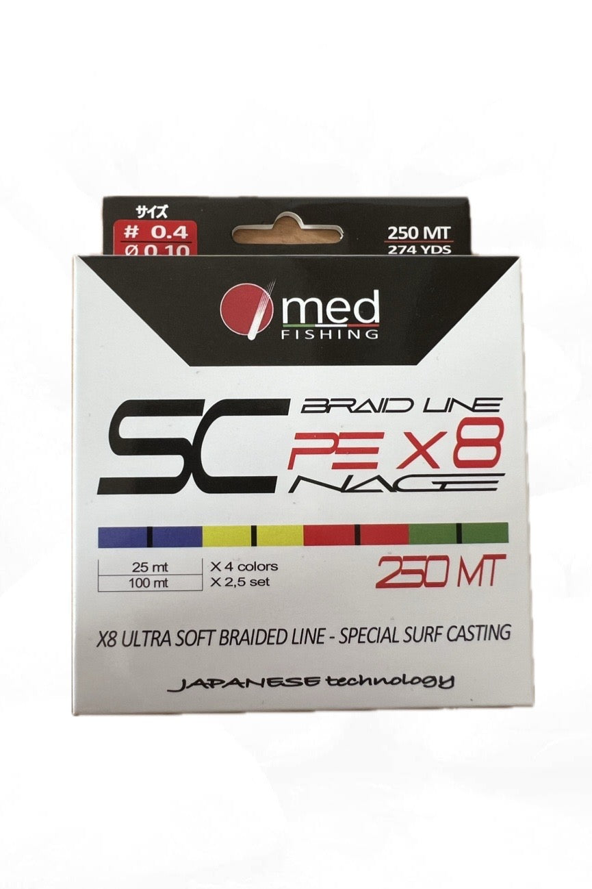 SC PE X8 NAGE Treccia Med Fishing