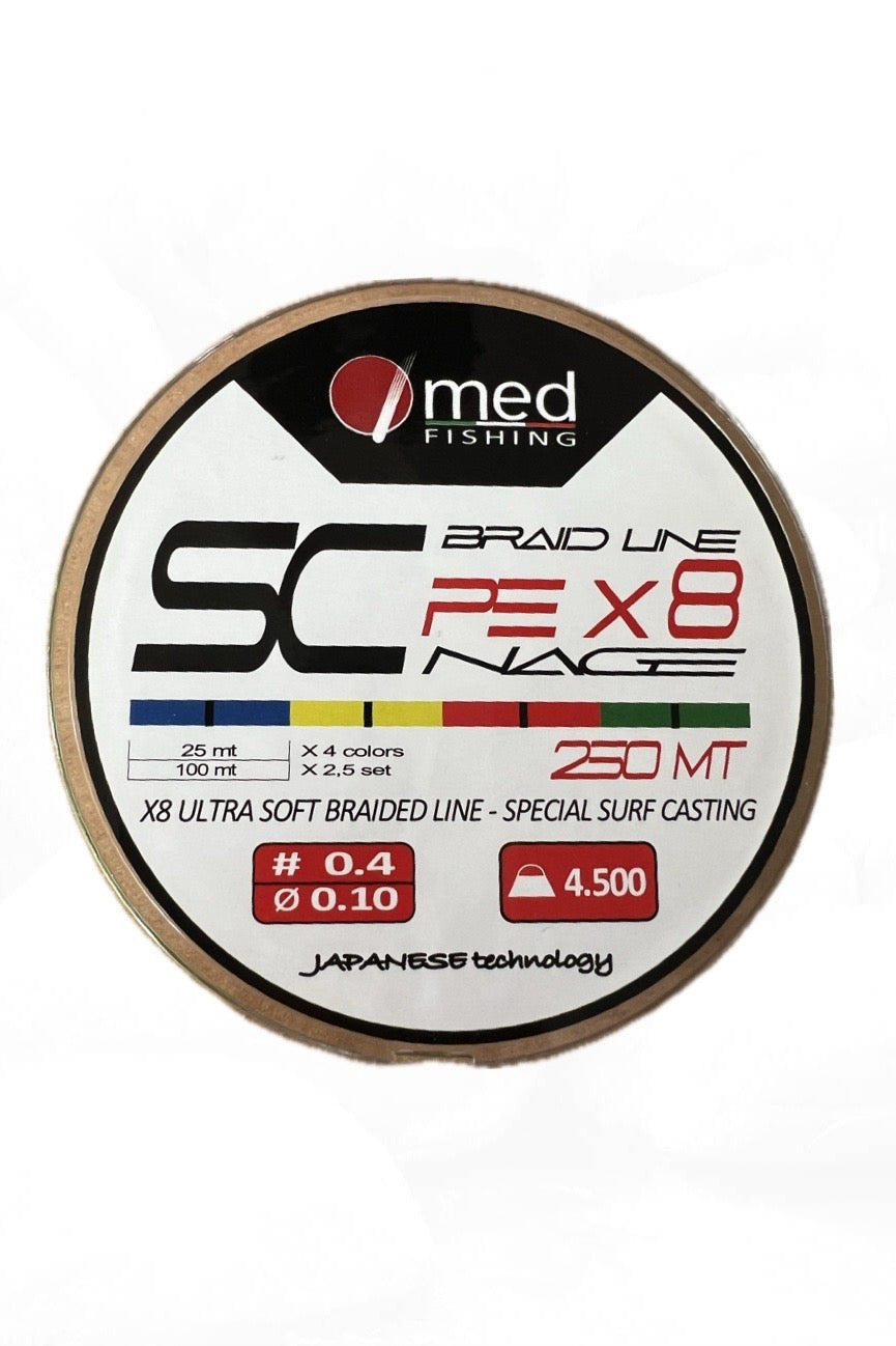 SC PE X8 NAGE Treccia Med Fishing